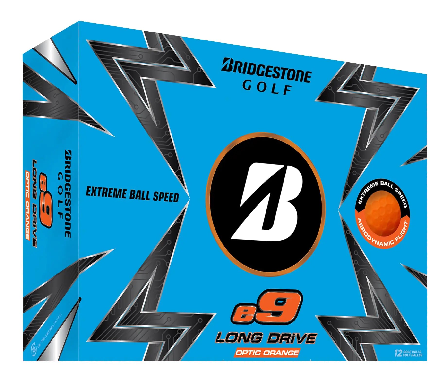 Bridgestone Golf 2023 e9 Long Drive Orange Golf Balls
